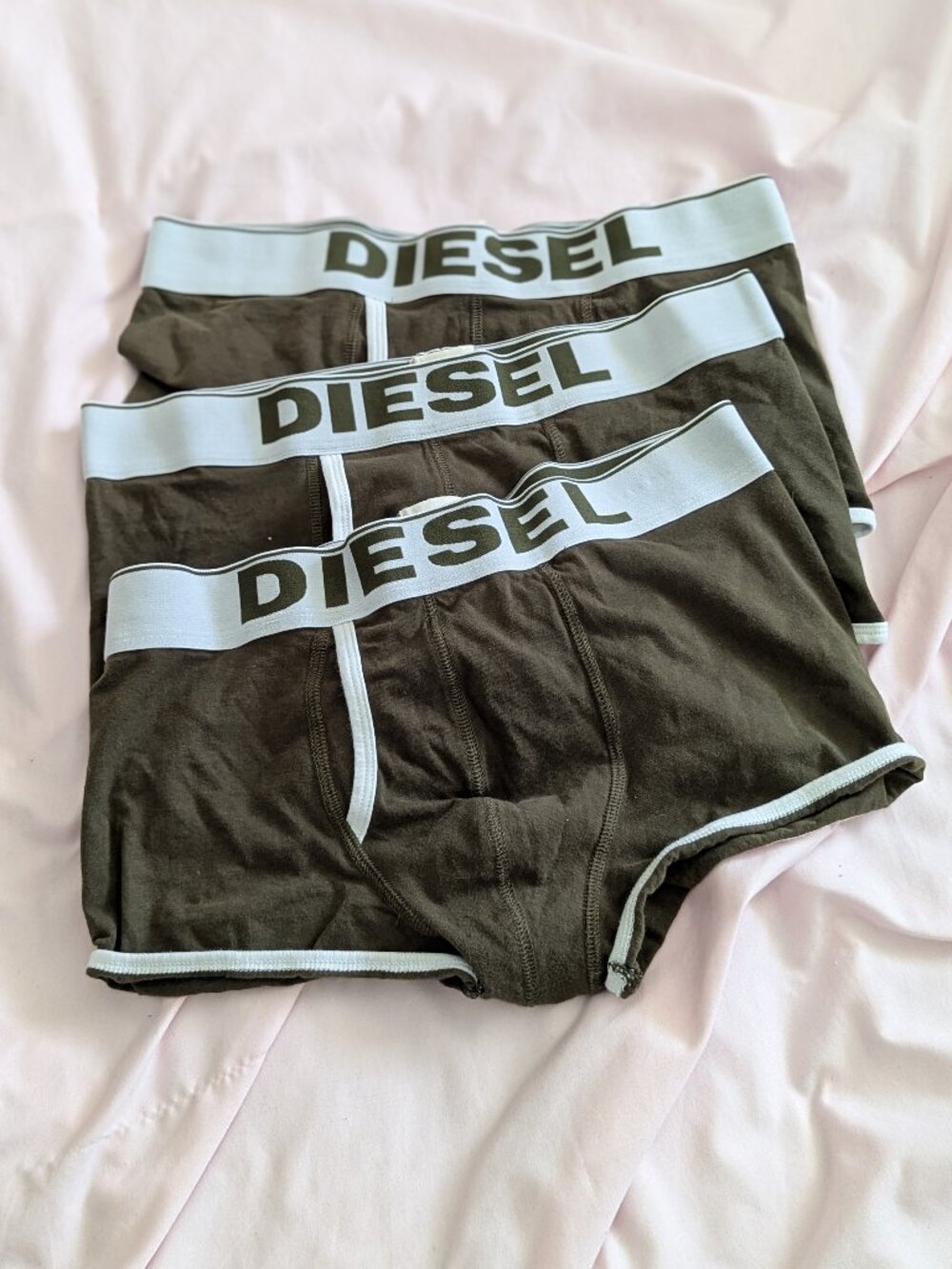 Diesel Green 3-Pack Boxer Briefs Size 5